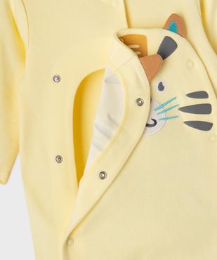 Pyjama en coton ouvert devant motif félin bébé garçon vue2 - GEMO 4G BEBE - GEMO
