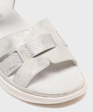 Sandales confort scintillantes avec fermeture scratch femme vue6 - G'FLEX - GEMO