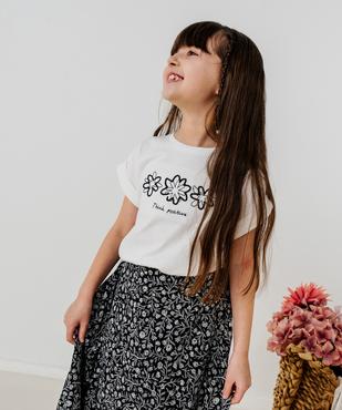 Tee-shirt manches courtes coupe oversize fille vue1 - GEMO 4G FILLE - GEMO