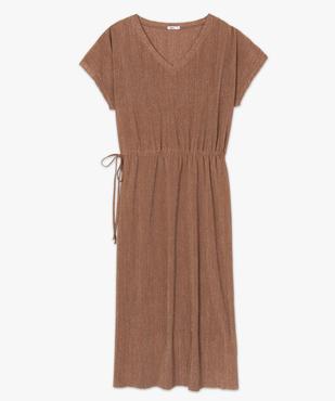 Robe femme en matière texturée à paillettes vue4 - GEMO(FEMME PAP) - GEMO
