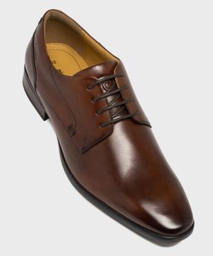 Derbies classiques en cuir à bout carré homme - Pierre Cardin vue5 - PIERRE CARDIN D - GEMO