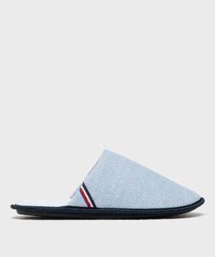 Mules d’intérieur à fines rayures homme vue1 - GEMO 4G HOMME - GEMO