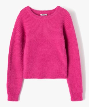 Pull à col rond en maille duveteuse fille vue1 - GEMO (ENFANT) - GEMO