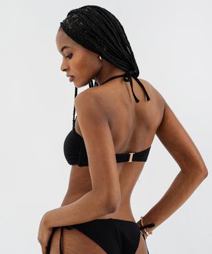 Haut de maillot de bain bandeau avec bijou et mousses amovibles femme vue2 - GEMO (PLAGE) - GEMO