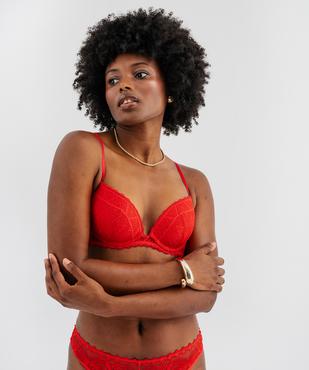 Soutien-gorge push-up en dentelle avec armatures vue1 - GEMO(HOMWR FEM) - GEMO