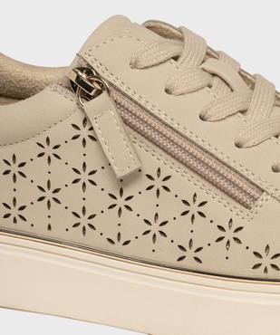 Baskets basses à lacets et zip femme - Valentina Baldano vue6 - VALENTINA BALDA - GEMO