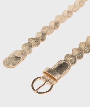 Ceinture tressée en matière métallisée fille vue2 - GEMO (JUNIOR) - GEMO
