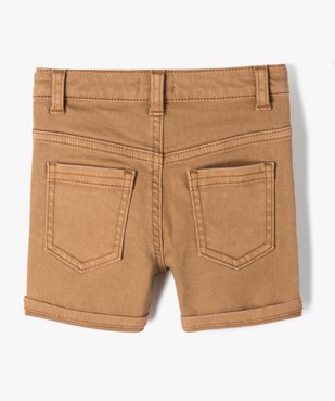 Short slim uni en toile extensible bébé garçon vue4 - GEMO(BEBE DEBT) - GEMO