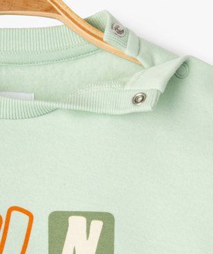 Sweat à message en molleton doux bébé garçon vue2 - GEMO 4G BEBE - GEMO