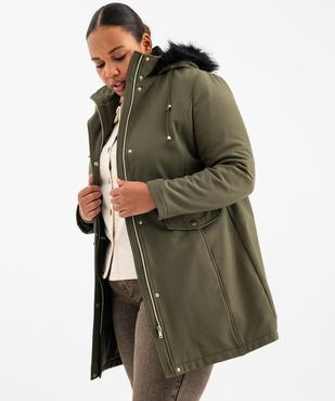 Manteau à capuche fantaisie femme grande taille vue6 - GEMO (G TAILLE) - GEMO