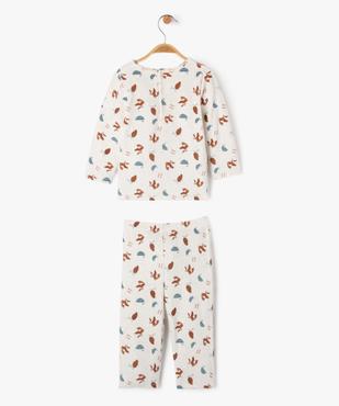 Pyjama 2 pièces en velours avec motifs renards bébé garçon vue4 - GEMO 4G BEBE - GEMO