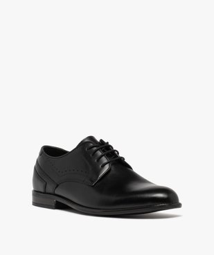Derbies homme unies dessus en cuir et à lacets ronds vue9 - MARIO BALDANO - GEMO