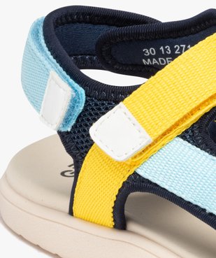 Sandales garçon en mesh avec brides colorées à scratch vue6 - GEMO (ENFANT) - GEMO