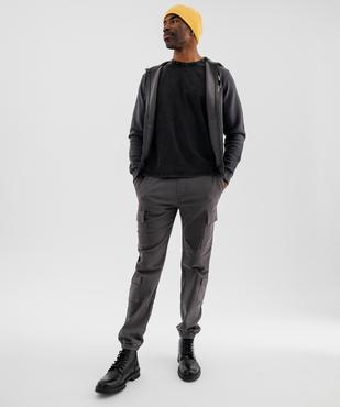 Pantalon jogger coupe cargo avec taille ajustable homme vue6 - GEMO (HOMME) - GEMO