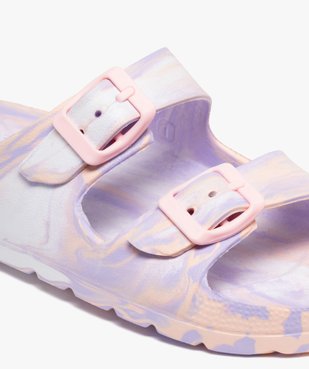 Mules de piscine fille à double brides à boucle tie and dye vue6 - GEMO (PLAGE) - GEMO