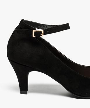 Escarpins femme unis en suédine avec bride cheville vue6 - GEMO(URBAIN) - GEMO