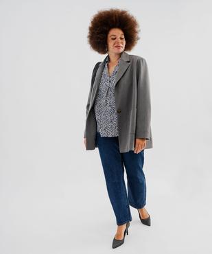 Chemise manches longues imprimée en maille gaufrée femme grande taille vue4 - GEMO (G TAILLE) - GEMO