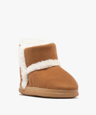 Chaussons boots avec intérieur peluche femme vue2 - GEMO(HOMWR FEM) - GEMO