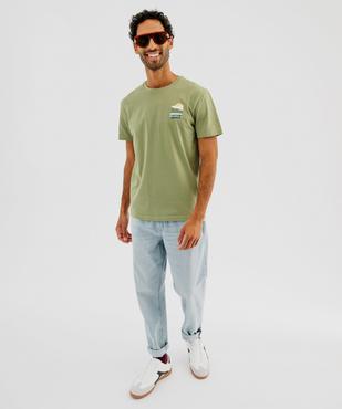 Tee-shirt manches courtes avec motif poitrine homme vue4 - GEMO (HOMME) - GEMO