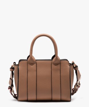 Sac femme en matière grainée avec large bandoulière amovible vue1 - GEMO (ACCESS) - GEMO