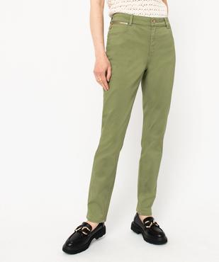 Pantalon en toile coupe slim push-up femme vue1 - GEMO 4G FEMME - GEMO