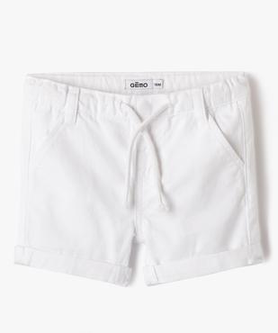 Bermuda chino en coton bébé garçon vue1 - GEMO 4G BEBE - GEMO