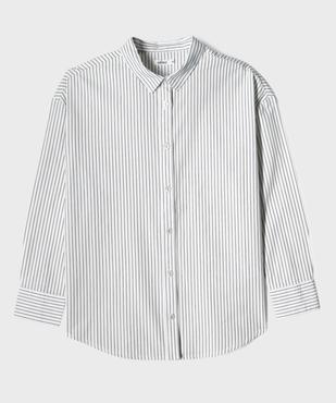 Chemise à fines rayures coupe oversize fille vue1 - GEMO (JUNIOR) - GEMO