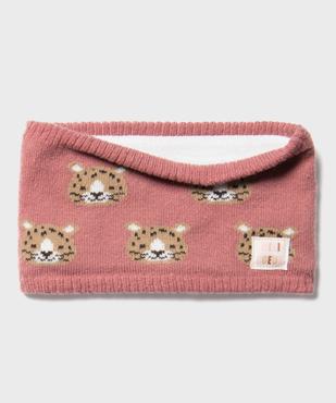 Tour de cou à motifs félins doublé polaire bébé fille vue1 - GEMO(BEBE DEBT) - GEMO