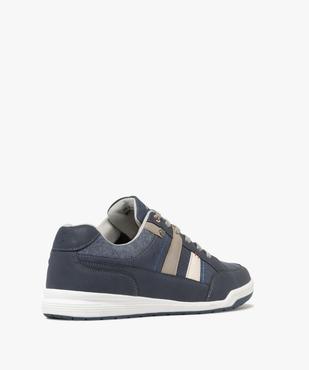 Baskets homme style denim avec bandes latérales et à lacets vue5 - URBAN STEPS - GEMO