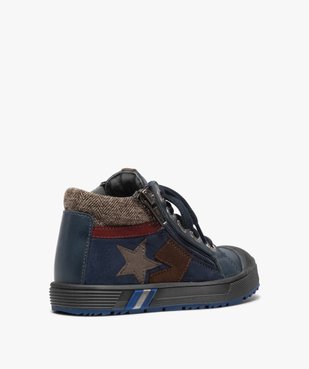 Boots garçon en cuir fermeture lacets et zip - Bopy vue4 - BOPY - GEMO