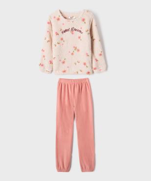 Pyjama maille peluche fille vue1 - GEMO (ENFANT) - GEMO