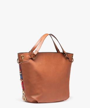 Sac femme forme cabas avec devant en tapisserie vue2 - GEMO (ACCESS) - GEMO