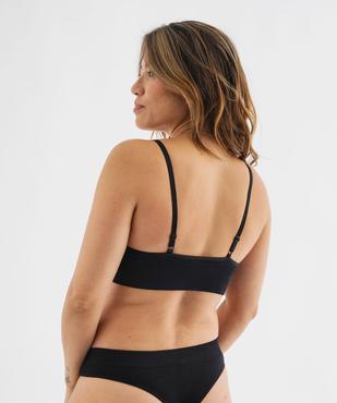 Brassière push-up en maille côtelée à fines bretelles vue11 - GEMO 4G FEMME - GEMO