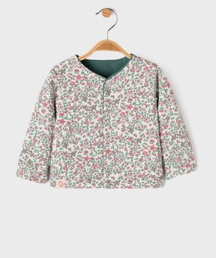 Gilet sweat réversible bébé fille vue3 - GEMO 4G BEBE - GEMO