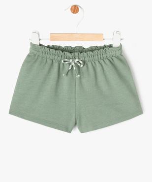 Short avec taille élastique froncée bébé fille vue1 - GEMO(BEBE DEBT) - GEMO