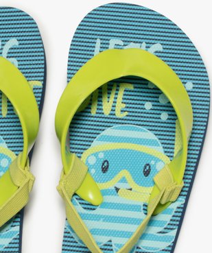 Tongs garçon à semelle imprimée et bride élastique vue3 - GEMO (ENFANT) - GEMO
