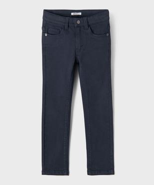 Pantalon slim 5 poches en coton extensible au coloris unique garçon vue5 - GEMO (ENFANT) - GEMO