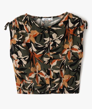 Chemise sans manches à motifs exotiques fille vue1 - GEMO (ENFANT) - GEMO