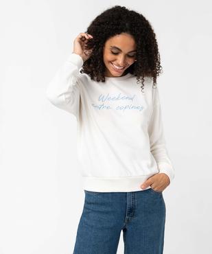 Sweat femme avec message brodé vue1 - GEMO(FEMME PAP) - GEMO