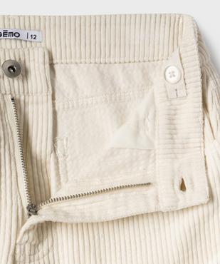 Pantalon en velours côtelé coupe Straight fille vue3 - GEMO (JUNIOR) - GEMO