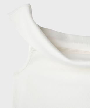 Tee-shirt sans manches à col bardot en maille côtelée fille vue6 - GEMO 4G FILLE - GEMO