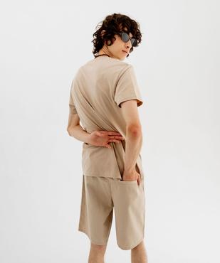 Tee-shirt manches courtes en coton imprimé homme vue4 - GEMO 4G HOMME - GEMO