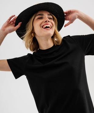 Robe tee-shirt à manches courtes unie femme vue2 - GEMO(FEMME PAP) - GEMO