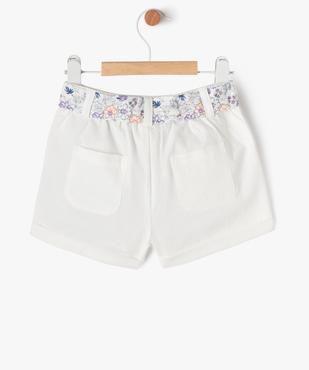 Short taille haute ceinturée bébé fille - LuluCastagnette vue3 - LULUCASTAGNETTE - GEMO