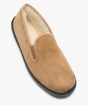 Chaussons en velours uni et doublés laine homme vue9 - G'FLEX - GEMO