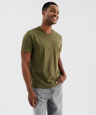 Tee-shirt à manches courtes et col V homme vue5 - GEMO 4G HOMME - GEMO