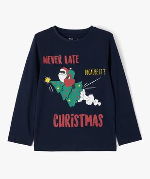 Tee-shirt à manches longues spécial Noël garçon vue1 - GEMO 4G GARCON - GEMO