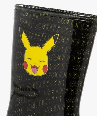 Bottes de pluie à semelle crantée contrastante Pikachu - Pokemon vue6 - POKEMON - GEMO