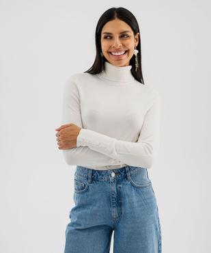 Pull col roulé en maille fine femme vue1 - GEMO 4G FEMME - GEMO