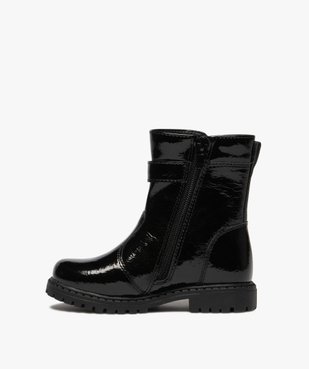 Boots fille vernies à détails argentés avec zip intérieur et fantaisie - LuluCastagnette vue3 - LULU CASTAGNETT - GEMO